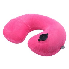 고급 펌프형 에어 목베개, 핑크