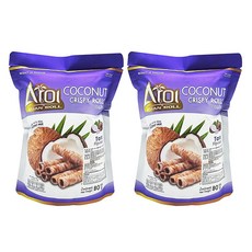 椰子捲心酥 芋頭口味, 2包, 80g