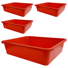 震嶸塑膠 550密林 置物籃-紅色, 4個