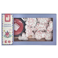 Janod 蓋印風情-獨角獸甜心, 15個印章, 適用年齡：3歲以上, 1本