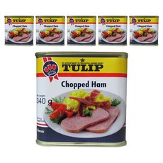 튤립푸드 촙트 햄통조림, 340g, 6개