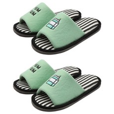 Sweet Home 牛奶室內拖鞋, 綠色, 2個