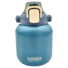 AWANA 手提彈蓋保溫瓶 附吸管 AN-800D 11 x 21cm, 藍色, 800ml, 1盒