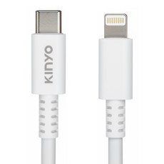 Kinyo 溫度斷電保護充電傳輸線, 1.2m, 白色, 1條