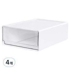 까사마루 다용도 펜트리 올림 서랍장 대형, 화이트, 4개