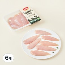 하림 깨끗한농장 인증 동물복지 닭안심, 300g, 6개
