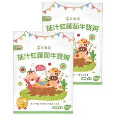粥寶寶 茄汁紅蘿蔔牛寶粥, 150g 4入 7m+, 600g, 2盒