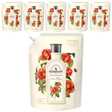 Herbmary 1848 超高濃縮衣物柔軟精 濟州山茶花 山茶花之丘 補充包, 1.6L, 6個