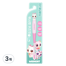 ORuru Wishcat 兒童公仔牙刷, 1入, 隨機出貨, 3個