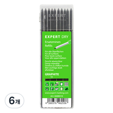 EXPERT 올인원 마킹펜 리필심 GRAPHITE 8488010, 6개