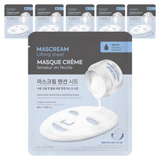 THE FACE SHOP 菲詩小舖 Mascream緊緻乳霜面膜 補水款 40ml, 1片, 6片