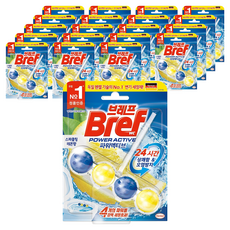 브레프 파워액티브 변기세정제 스파클링 레몬향, 50g, 20개