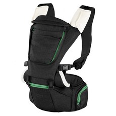 chicco HIP SEAT輕量全方位坐墊 機能嬰兒揹帶, 海盜黑, 1個