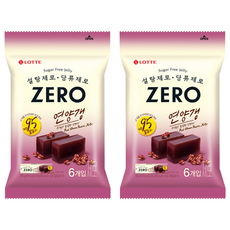 LOTTE 樂天 ZERO 紅豆羊羹 50g x 6入, 2個, 300g