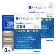 Chong Kun Dang 鍾根堂 Pharm 超臨界rTG Omega-3魚油軟膠囊, 30顆, 883mg, 8盒