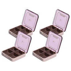 便攜式迷你藥盒 G468 寶石紅 4個, 1組