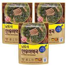 오뚜기 남도식 한우미역국, 500g, 3개