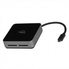 OWC Atlas 雙SD讀卡機 SDXC UHS-II USB-C 10Gb/s, 黑色 + 灰色, 1個, OWCTCDSDRDR