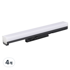 엘포스 LED TS-LINE 레일조명 8W 300mm, 블랙 + 주광색, 4개