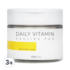 COACOS 日常維他命去角質棉片, 200ml, 3罐