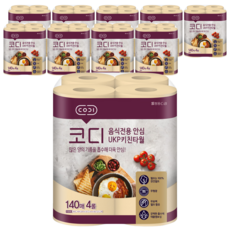 CODI UKP紙漿捲筒式食品專用廚房紙巾, 140張, 40捲