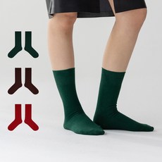 STUDIO SOCKSTOP 女款彩色羅紋中筒襪3雙組