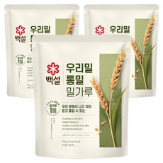 CJ BEKSUL 白雪 全麥營養豐富細磨的小麥粉, 750g, 3個