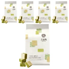 OSULLOC 威化餅 綠茶口味, 5包, 100g