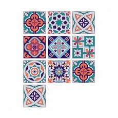 地中海瓷磚造型貼紙 HZ009-S 10入, 10套