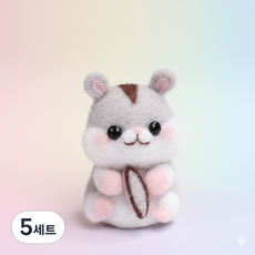 아트조이 DIY 양모펠트 키트, 5세트, 햄스터