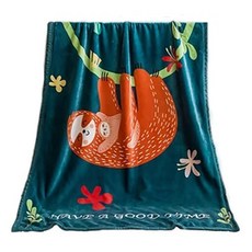 JOEKI 卡通法蘭嬰幼絨毯, 多色 樹懶寶貝