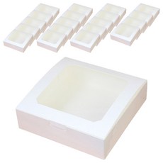 E Home Baking透明窗盒 方形 一觸式 18cm, 混色, 20個