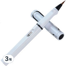 다사바바 초보자용 휴대용 펜 붓 불투명화이트, 3개, 필체길이 14 cm