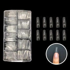 B.Lab 方形長型指甲片 500入, 單色, 1組