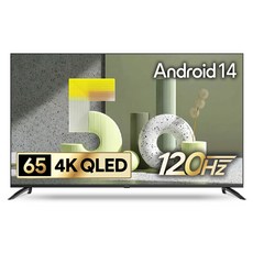 더함 CHIQ 4K UHD QLED DLG 120Hz 돌비 AI 스마트 구글5.0 TV, 165cm(65인치), UA651QLED Google5.0 120Hz 2025, 무타공 벽걸이형(추가비용발생), 방문설치