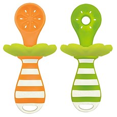 EDISON mama 寶寶的第一個餐具組, 1組, Orange, Green