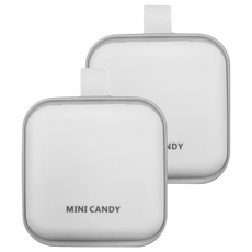 시우리빙 마카롱 휴대용 알약 케이스 화이트, 2개