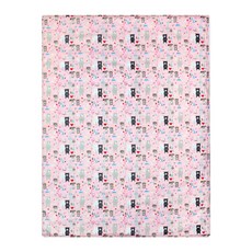 PUKU 藍色企鵝 棉柔印花被 動物森林粉 台灣製造 100%棉 75 x 100cm, 動物森林