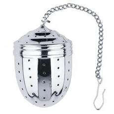 WMF Clever & More Tee-Ei 不鏽鋼濾茶球 18/10 Cromargan 表面光亮 耐腐蝕 可放洗碗機, 鍊長10cm 球體長6cm, 1個