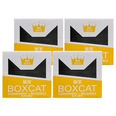 BOXCAT 國際貓家 黃標 松木木屑砂 超強除臭抗菌 添加日本植物萃取單寧酸除臭秘方 微小球顆粒 凝結效果超棒, 13L, 4盒, 松木