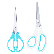 Tamsaa 辦公用剪刀 2種 x 2入 套組, 1組, 白色, 藍色