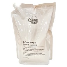 Shower mate香甜保濕沐浴乳補充包 白茶香, 2kg, 1包