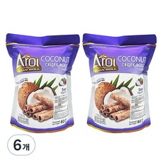 椰子捲心酥 芋頭口味, 6包, 80g