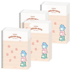 POPO FANCY Rhino 國小英語筆記本, 20個, 珊瑚色