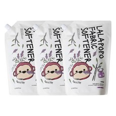 케이맘 랄라포포 유아용 섬유유연제 자작나무향 리필, 1.3L, 3개