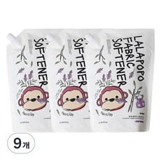 케이맘 랄라포포 유아용 섬유유연제 자작나무향 리필, 1.3L, 9개