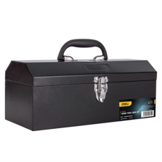 deLi 得力 Tools 便攜式多功能鋼製儲物工具收納工具箱 黑色 EDL6161, 1個