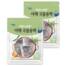 바다원 야채 국물용팩, 300g, 2개