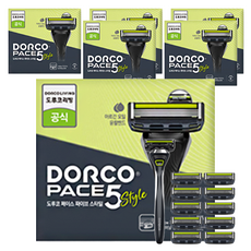 DORCO 多可樂客 PACE5手動式刮鬍刀+替換刀頭 10入, 6套