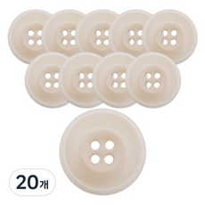 Button King 東大門鈕扣王 堅果鈕扣 18mm RN-17, 自然色, 20個